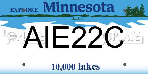 AIE22C Minnesota License Plate