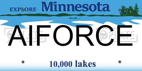 AIFORCE Minnesota License Plate