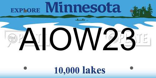 AIOW23 Minnesota License Plate