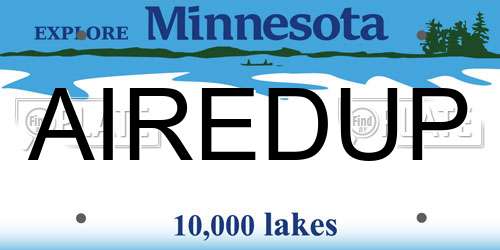 AIREDUP Minnesota License Plate
