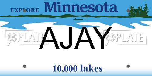 AJAY Minnesota License Plate