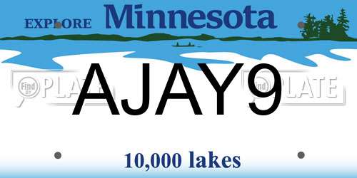 AJAY9 Minnesota License Plate