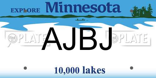 AJBJ Minnesota License Plate