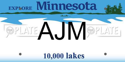 AJM Minnesota License Plate