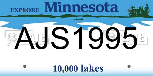 AJS1995 Minnesota License Plate