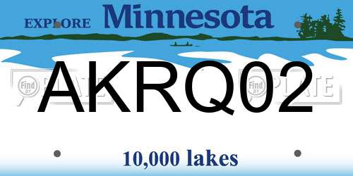 AKRQ02 Minnesota License Plate