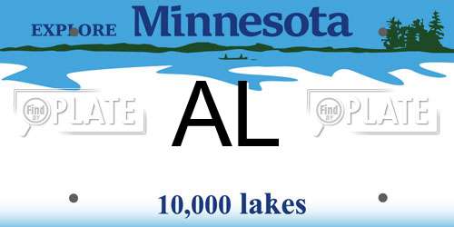 AL Minnesota License Plate