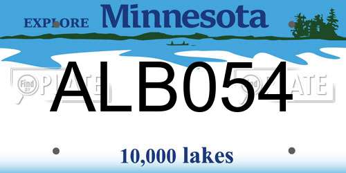 ALB054 Minnesota License Plate
