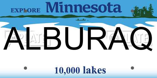 ALBURAQ Minnesota License Plate