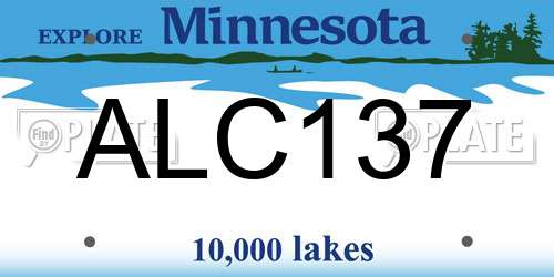ALC137 Minnesota License Plate