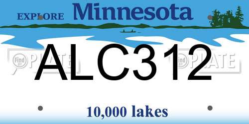 ALC312 Minnesota License Plate