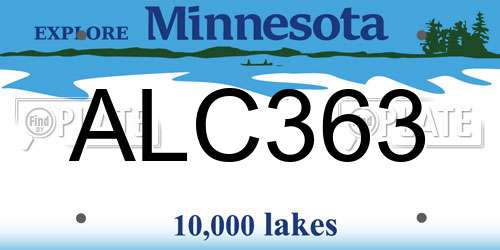 ALC363 Minnesota License Plate