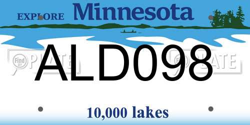 ALD098 Minnesota License Plate