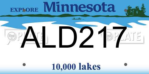 ALD217 Minnesota License Plate