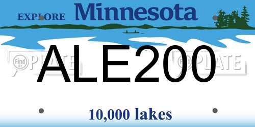 ALE200 Minnesota License Plate