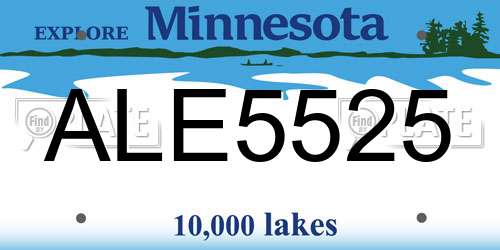 ALE5525 Minnesota License Plate