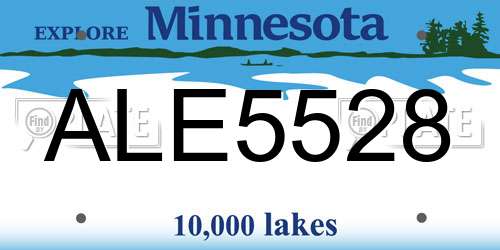 ALE5528 Minnesota License Plate