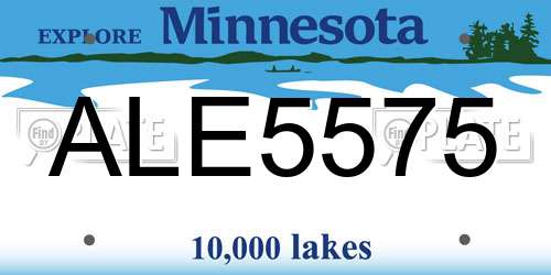 ALE5575 Minnesota License Plate