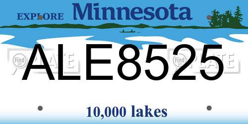 ALE8525 Minnesota License Plate