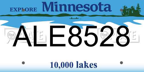 ALE8528 Minnesota License Plate