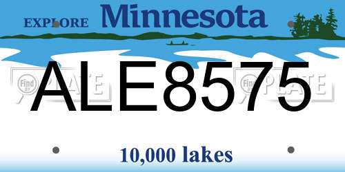 ALE8575 Minnesota License Plate
