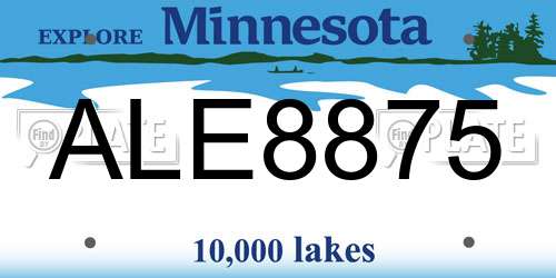 ALE8875 Minnesota License Plate