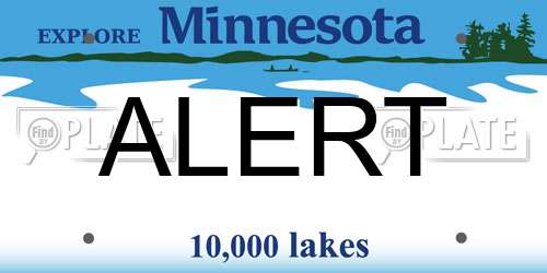 ALERT Minnesota License Plate