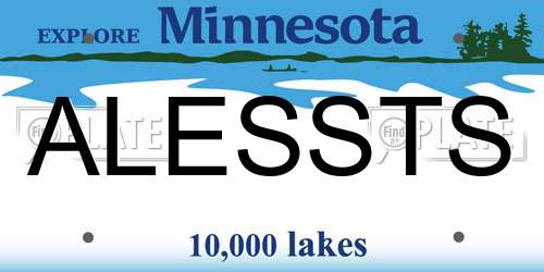 ALESSTS Minnesota License Plate