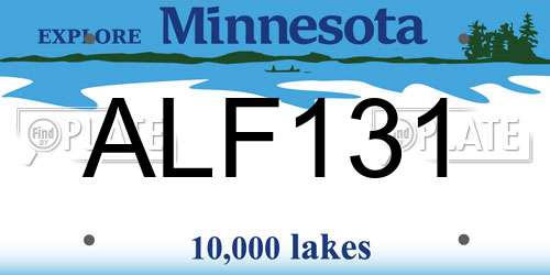 ALF131 Minnesota License Plate