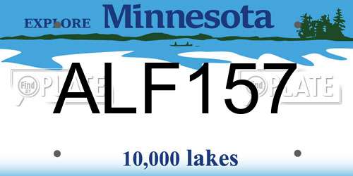ALF157 Minnesota License Plate