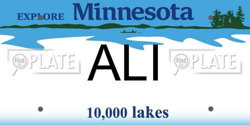 ALI Minnesota License Plate