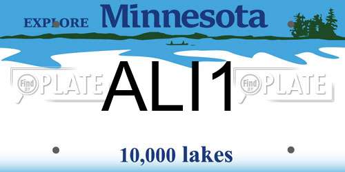 ALI1 Minnesota License Plate