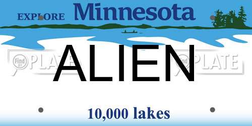 ALIEN Minnesota License Plate