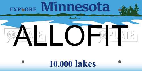 ALLOFIT Minnesota License Plate