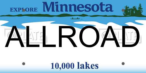 ALLROAD Minnesota License Plate