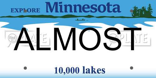 ALMOST Minnesota License Plate