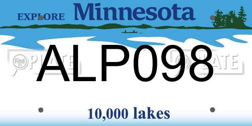 ALP098 Minnesota License Plate