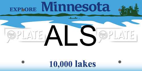 ALS Minnesota License Plate