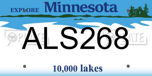 ALS268 Minnesota License Plate
