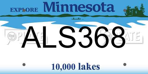 ALS368 Minnesota License Plate