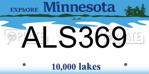ALS369 Minnesota License Plate