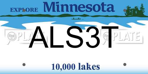 ALS3T Minnesota License Plate