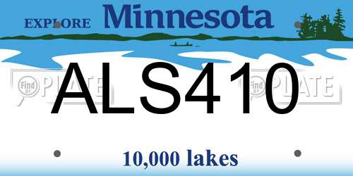 ALS410 Minnesota License Plate