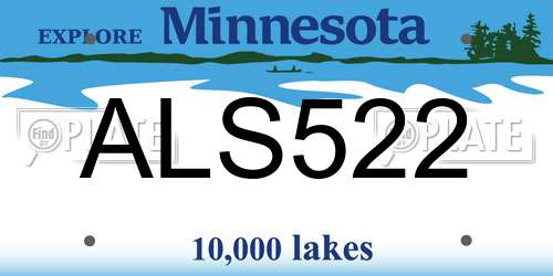 ALS522 Minnesota License Plate