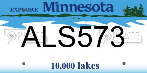 ALS573 Minnesota License Plate