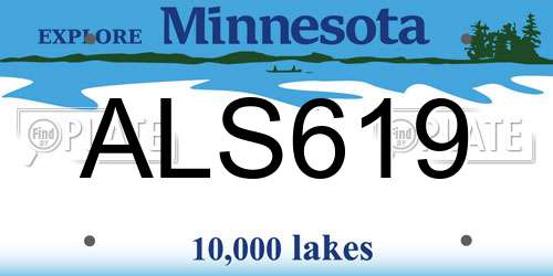 ALS619 Minnesota License Plate