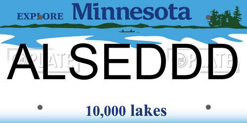 ALSEDDD Minnesota License Plate