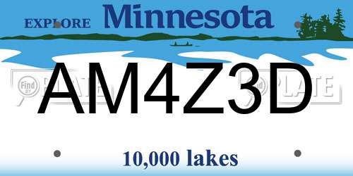 AM4Z3D Minnesota License Plate