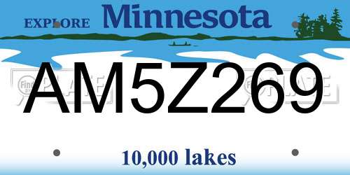 AM5Z269 Minnesota License Plate