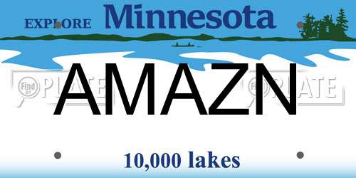 AMAZN Minnesota License Plate